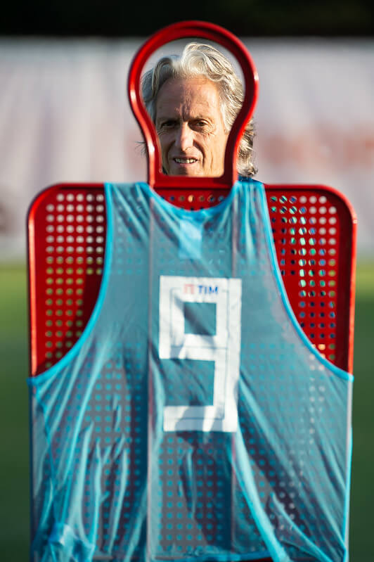 Jorge Jesus no treino do Flamengo