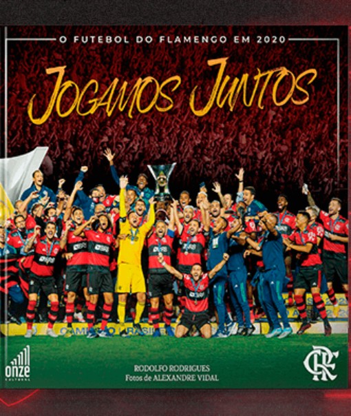 Capa do livro "Jogamos Juntos: o futebol do Flamengo em 2020"