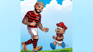 Gabigol foi homenageado pela Turma da Mônica