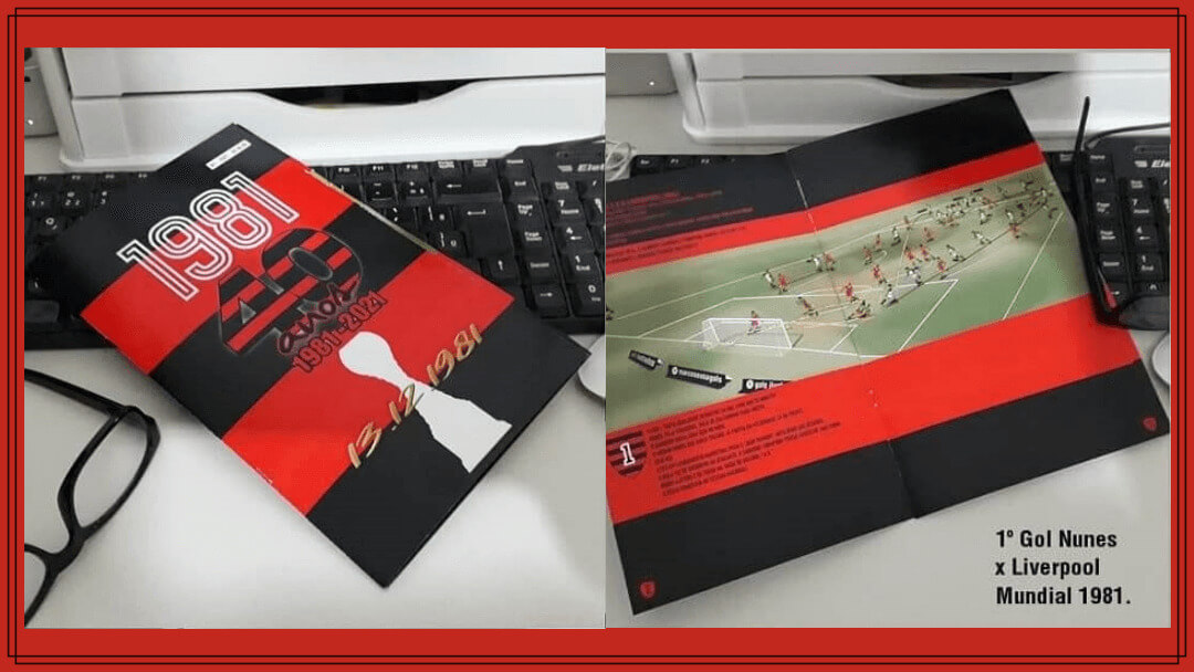 Contribua para o projeto da revista com gols ilustrados da final do Mundial de 1981, conquistado pelo Flamengo