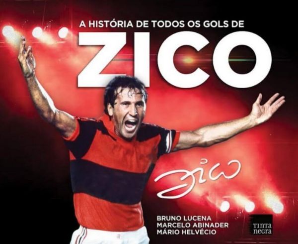 Capa do livro "A história de todos os gols de Zico"