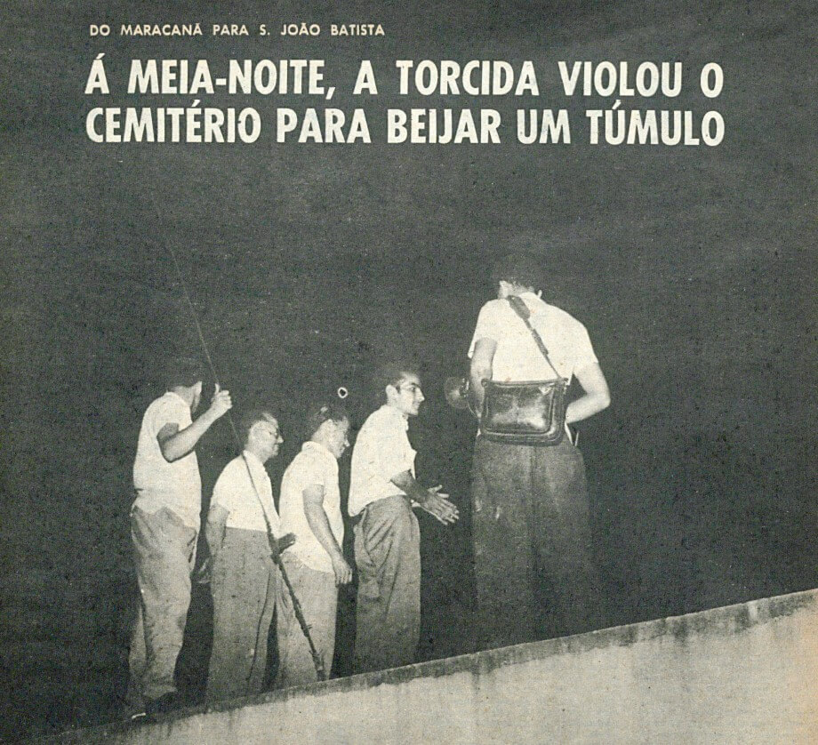 Flamengo até depois de morrer: torcida rubro-negra invadiu cemitério para homenagear Gilberto Cardoso na conquista do tricampeonato carioca de 1955