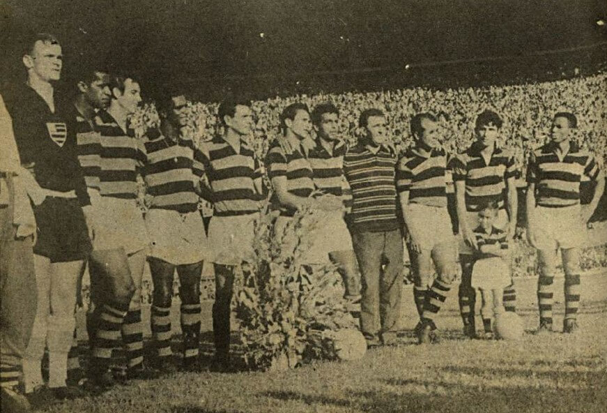 Flamengo, campeão carioca de 1965, recebeu flores do Botafogo em homenagem ao título antecipado