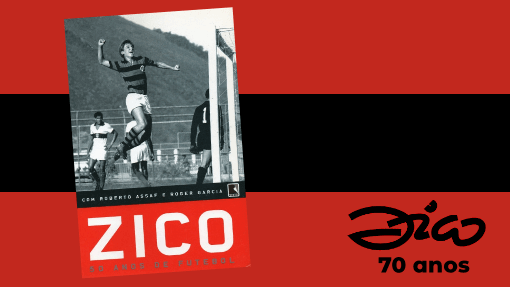 Capa do livro Zico, 50 anos de futebol